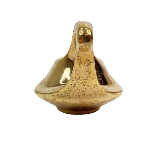 Vintage Pearl China Sugar Creamer 22 Kt Gold Floral Hollywood Regency MCM 40s - Picture 9 of 16